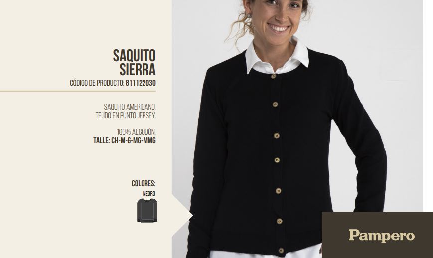 SAQUITO SIERRA – MUJER  – PAMPERO