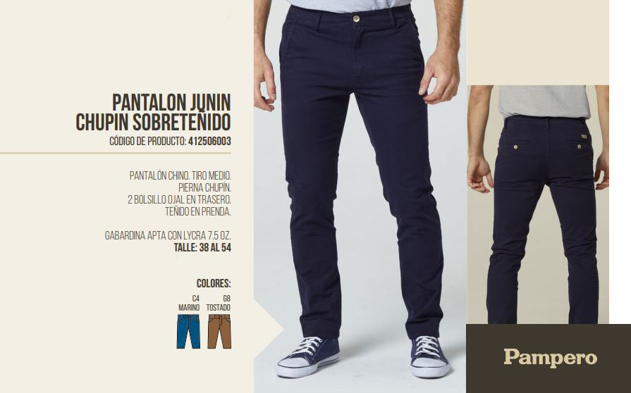 PANTALÓN JUNIN CHUPIN SOBRETEÑIDO PAMPERO HOMBRE