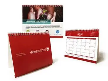 Calendario Escritorio Anillado  Formato 14.5×20 cm.