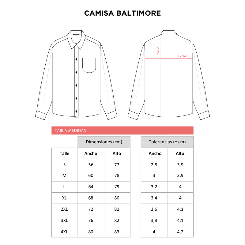 Camisa Baltimore Hombre/Unisex