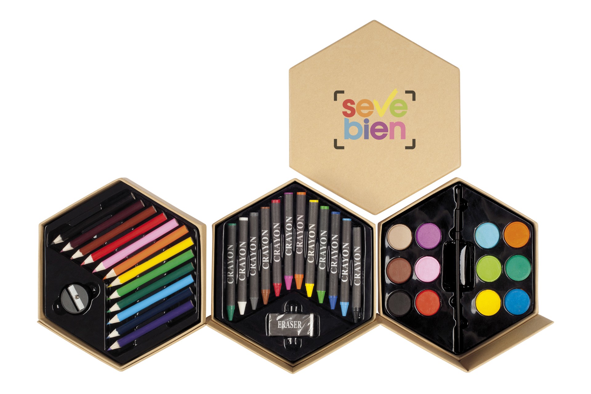 Set de pinturas Hexágono