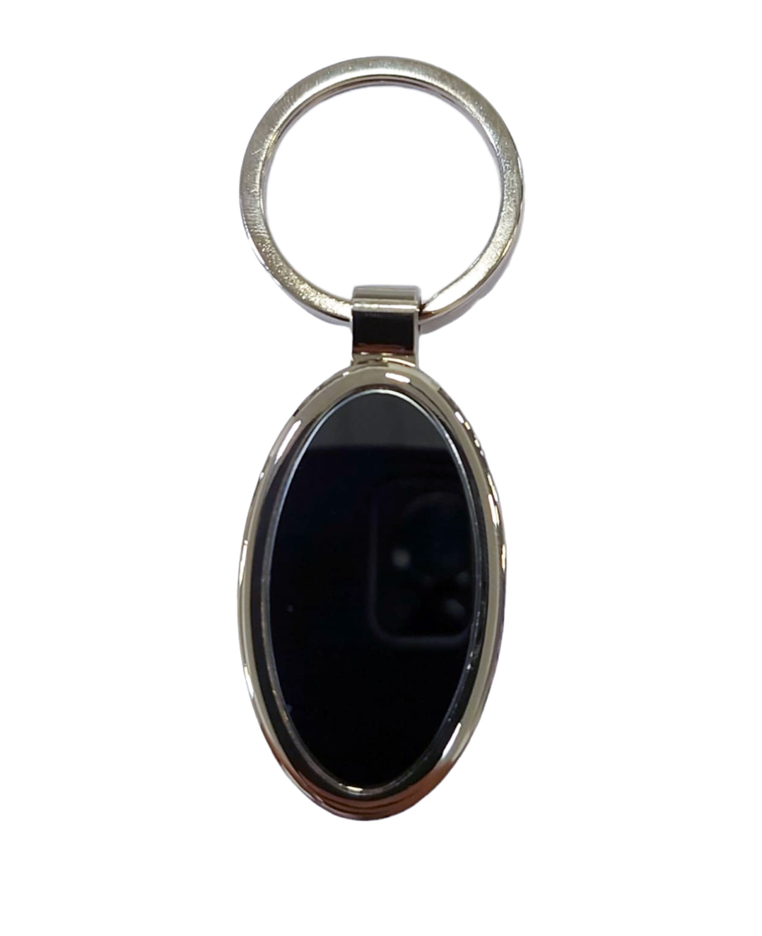 LLAVERO LAQUEADO NEGRO OVAL